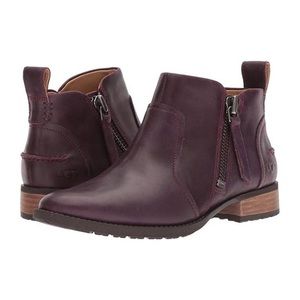 Ugg Aureo Ankle Boot 7.5 Oxblood